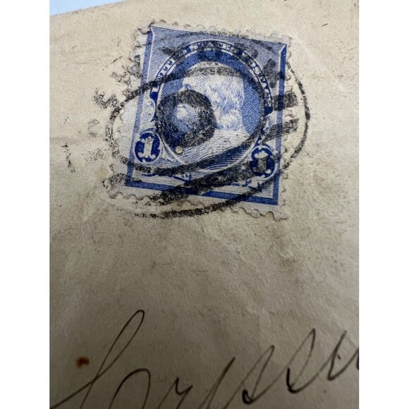 Antique R.H. Macy & Co. Sixth Ave Envelope with 1¢ Blue Stamp 1890s - Picture 4 of 5